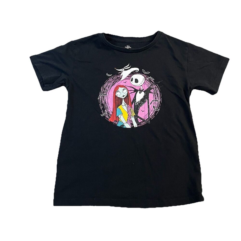 The Nightmare Before Christmas Jack & Sally Graphic Shirt Youth Girls Size 7/8